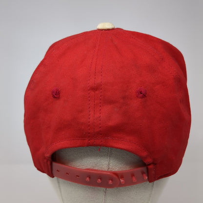 Unbranded Snapback Rope Hat Red One Size Adjustable Solid Patch Outdoor