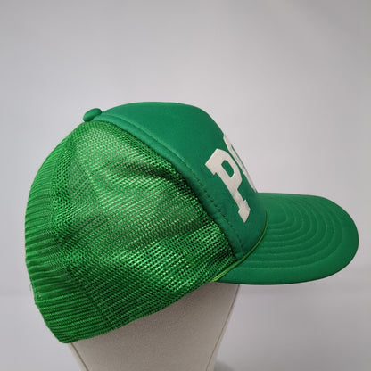 Porc Snapback Mesh Back Rope Trucker Hat Green One Size Adjustable