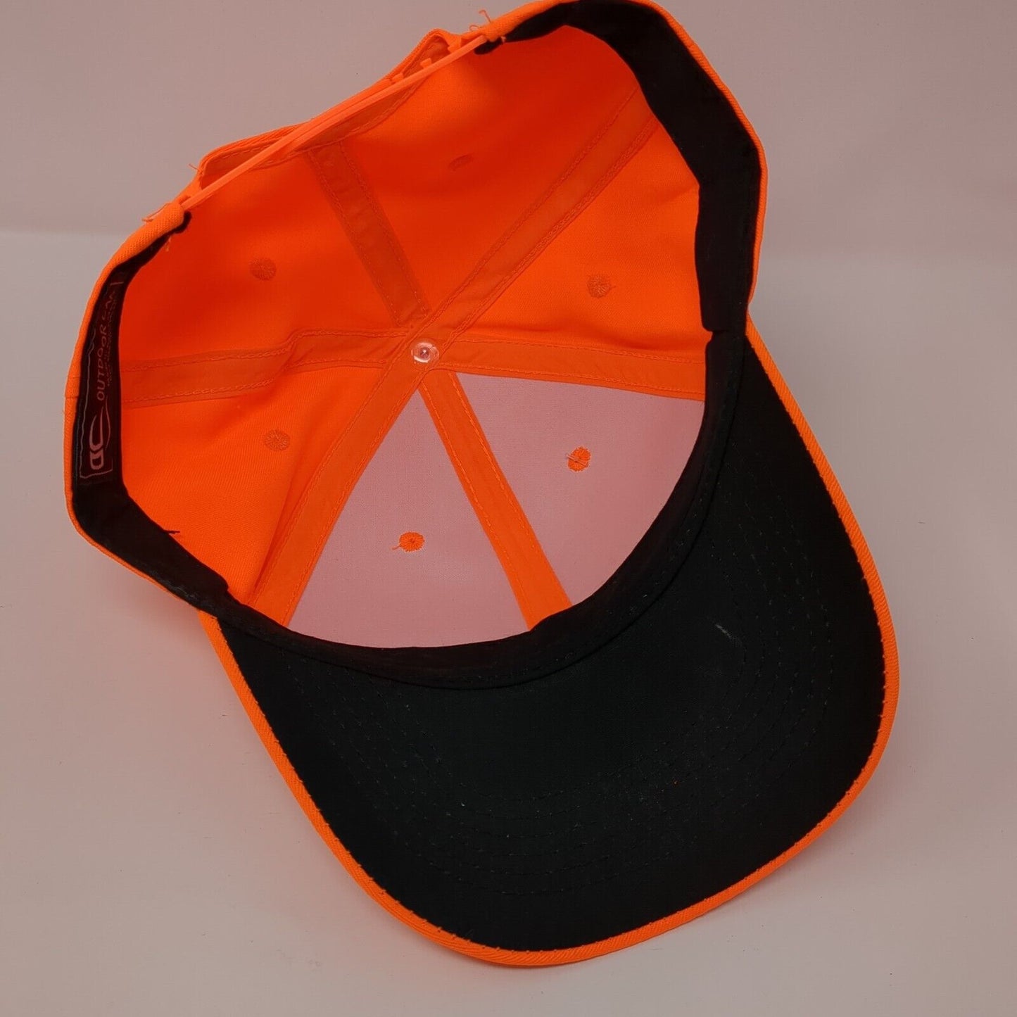 Outdoor Cap Snapback Hat Orange OSFM Solid Adjustable Blank 6 Panel