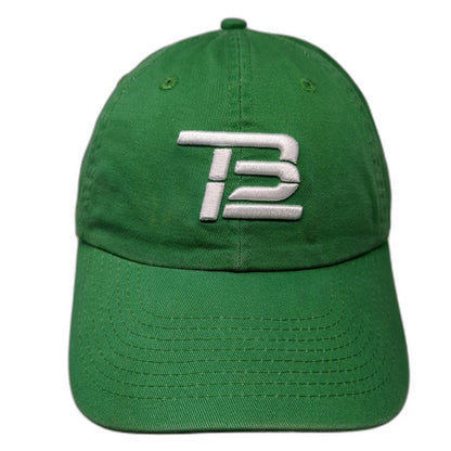 TB12 Baseball Cap Green One Size Embroidered Logo Slideback Cotton Hat Branded