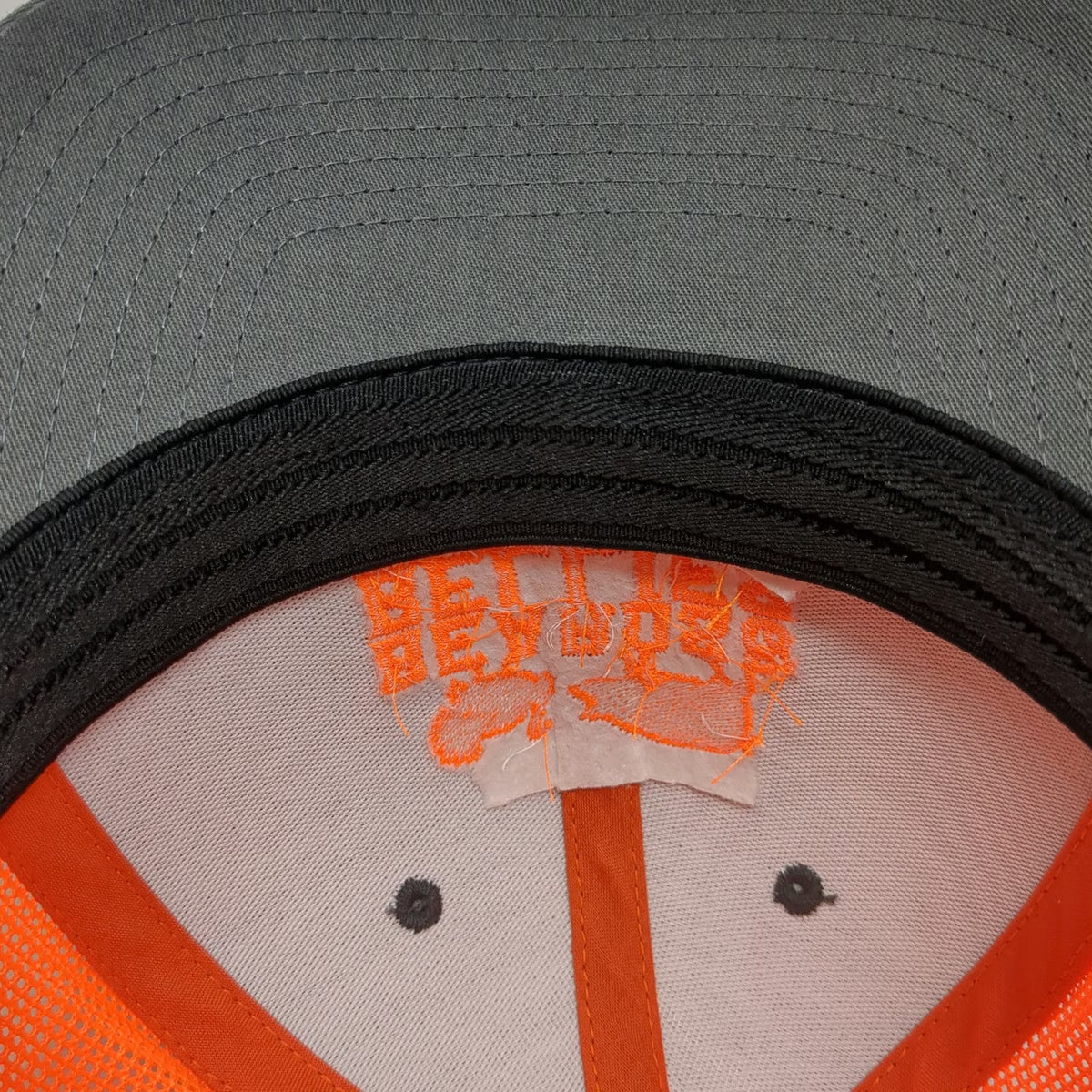 Richardson Baseball Cap Black XL Beards & Bellies Barbecue Orange Mesh Back Hat