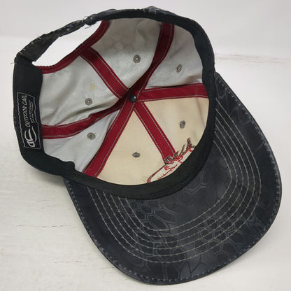 Outdoor Cap Gray Black Red One Size RMEF Camo Baseball Strapback Hunting Hat