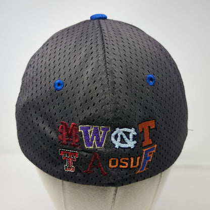 Zephyr NCAA College World Series 2018 Omaha Gray Cap L Hat Multi Logo Mesh Fit