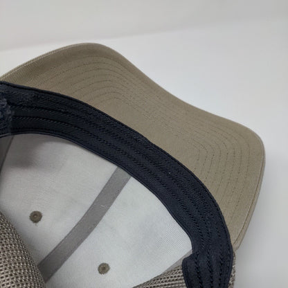 Columbia PFG Fish Flag Patch Fitted Trucker Hat Tan OSFA Flexfit