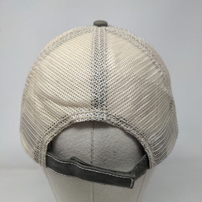 Sea Hag Marina FL Skull Trucker Hat Gray OSFA Adjustable Mesh Back 6 Panel