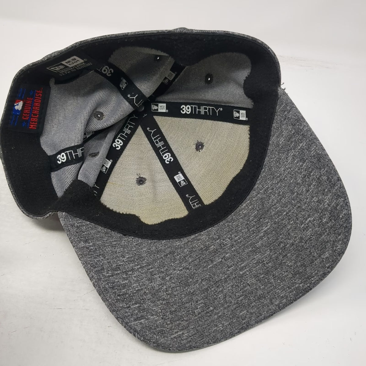 New Era Los Angeles Dodgers MLB Baseball Cap Gray L 39THIRTY Stretch Fit Hat