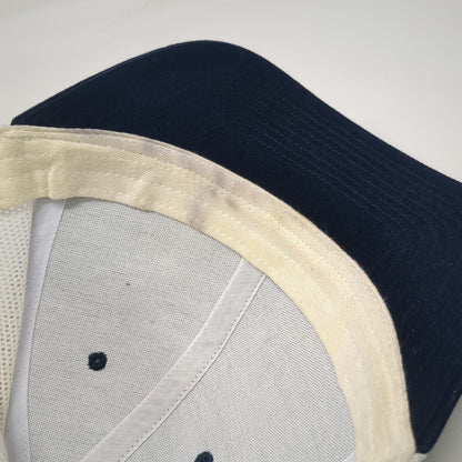 Richardson Trucker Hat Blue One Size Oregon Patch Mesh Back Pine Trees Snapback