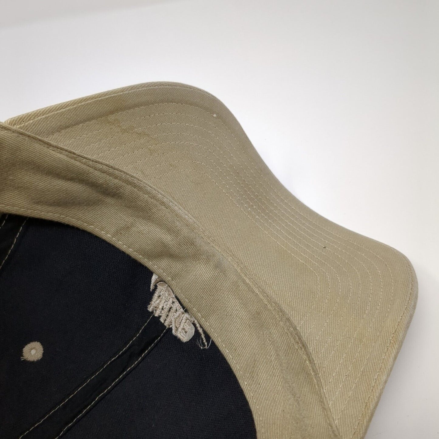 Nike Strapback Hat Tan One Size Adjustable Embroidered Swoosh 6 Panel Cotton
