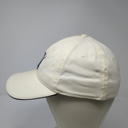 Nautica Baseball Cap White M Fitted Embroidered Logo A-Flex Stretch Fit Hat