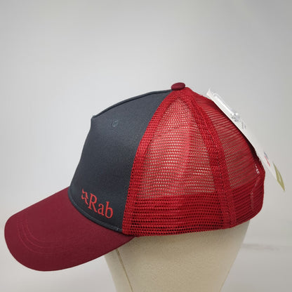 Rab Trucker Hat Red One Size Mesh Back Snapback Logo Outdoor Hiking Mountaineer