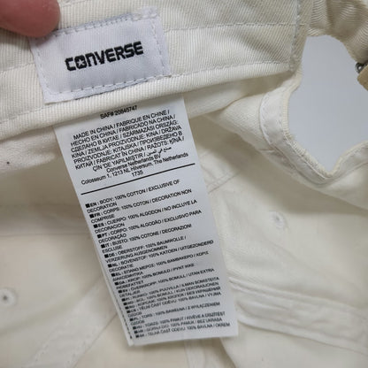 Converse Baseball Cap White One Size Chuck Taylor All Star Patch Slideback Hat