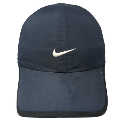 Nike Fit Swoosh Strapback Hat Blue One Size Adjustable Embroidered Logo