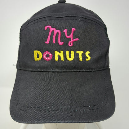 Baseball Cap Black One Size my DONUTS Mesh Strapback Novelty Embroidery Hat
