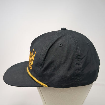 Richardson 5 Panel Black OSFM Hat Leupold Optics Gold Rope Snapback Flat Bill