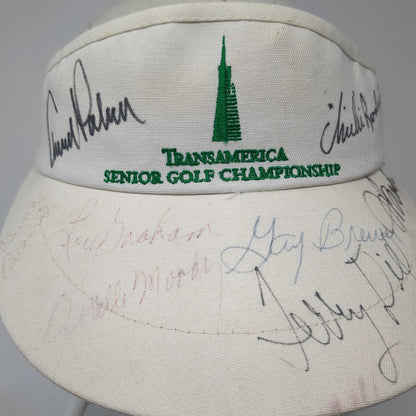 Vintage Visor Hat Signed Autographed Arnold Palmer ChiChi Rodriguez Terry Dill