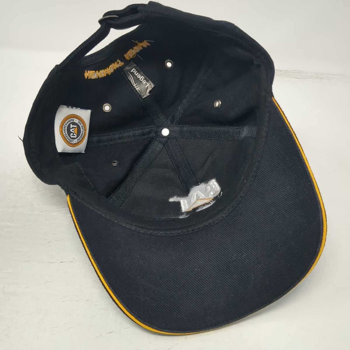 Caterpillar Baseball Cap Black One Size MineStar Newmont Nevada Slideback Hat