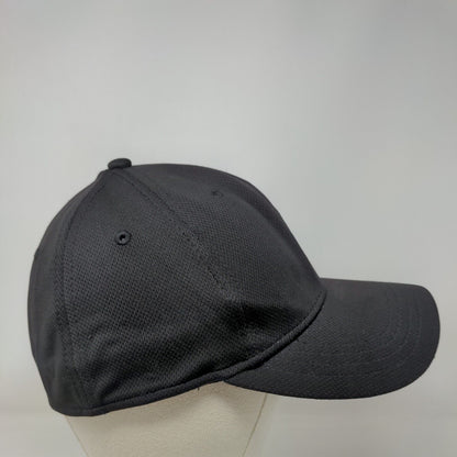 Athletic Works Fitted Hat Black Large/XL Solid Vent Holes Blank 6 Panel