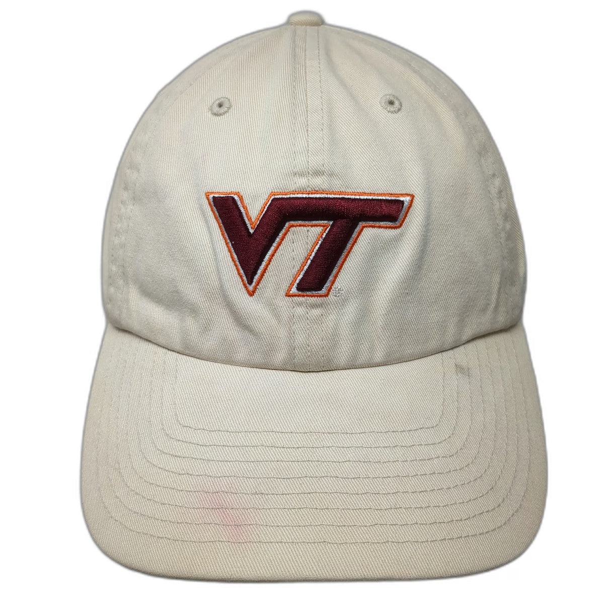 Virginia Tech Hokies NCAA 47 Cap Beige One Size Adjustable Embroidered Logo Hat
