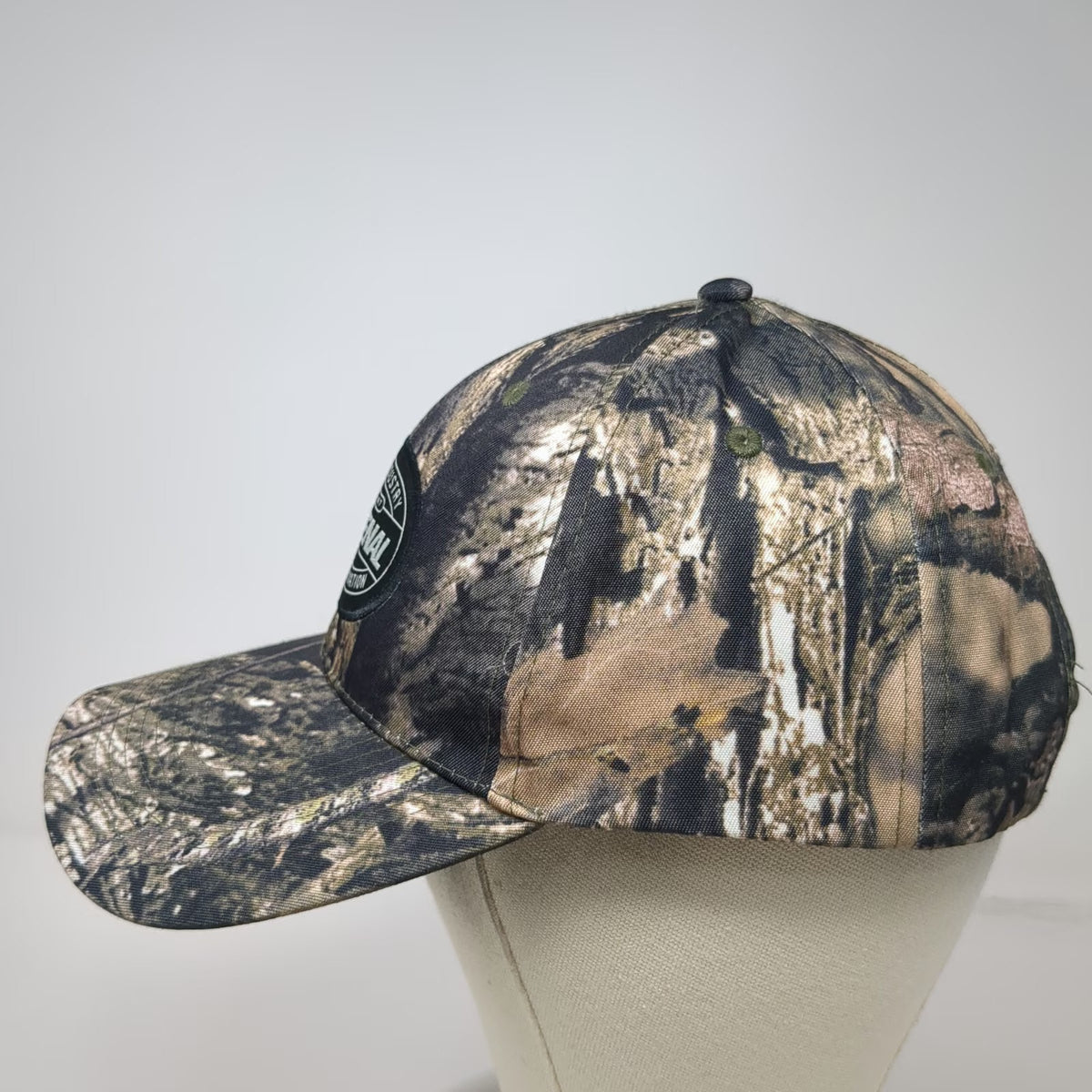 Fastenal Baseball Cap Brown One Size Camo Industrial Workwear Patch Hat