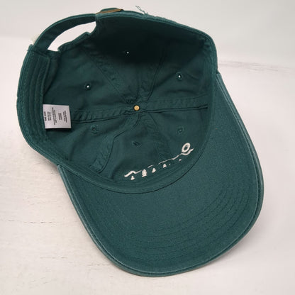 Life is Good Baseball Cap Green One Size Mountains Trees Graphic Strapback Hat