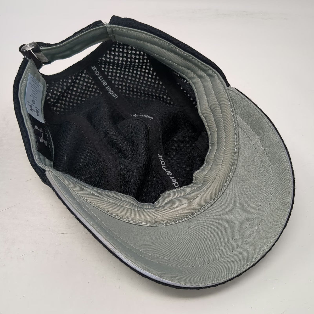 Under Armour Army Cap Black One Size Mesh Performance Sport Logo Adjustable Hat