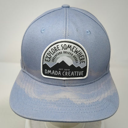 Dmada Creative Snapback Hat Blue One Size Made in USA Mountain Patch Adventure