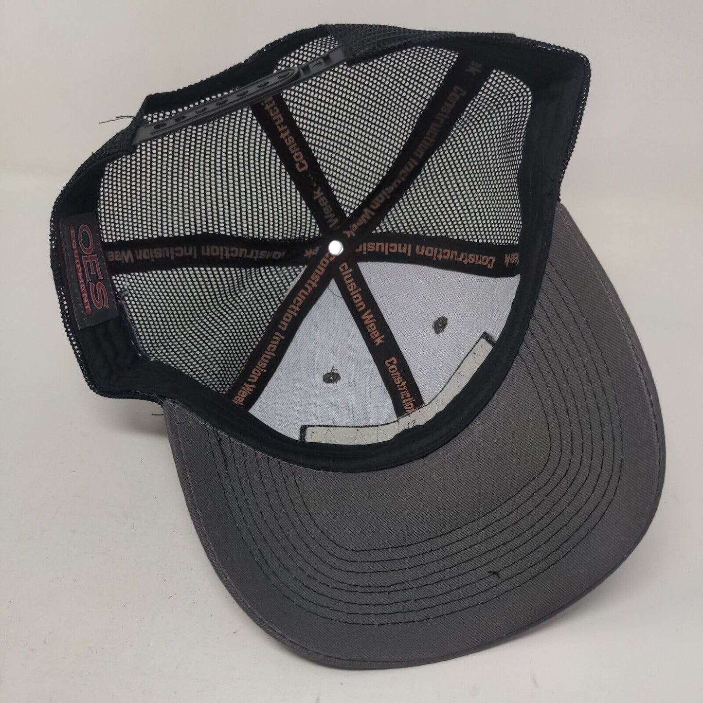 Construction Inclusion Week Snapback Mesh Back Trucker Hat Gray One Size