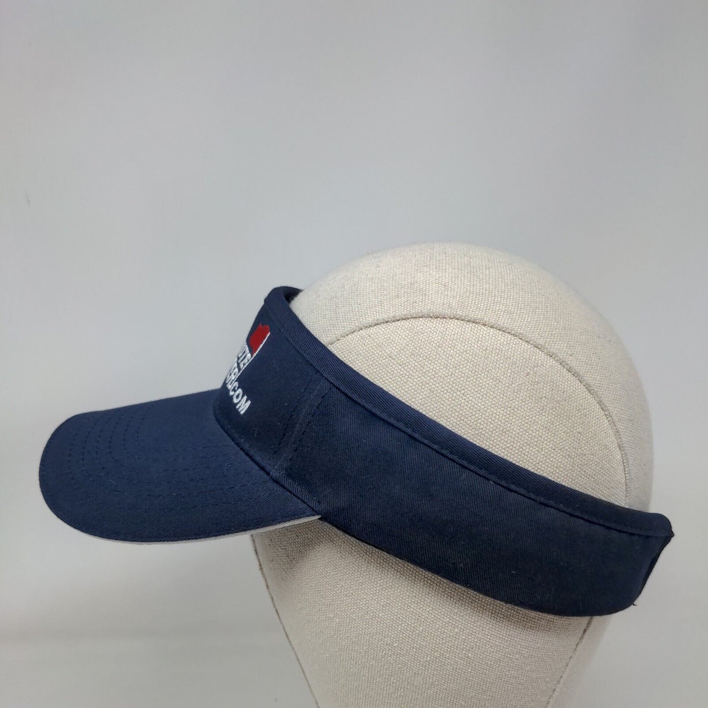 Last Minute Golfer Strapback Sun Visor Cap Hat Blue Adjustable Embroidered