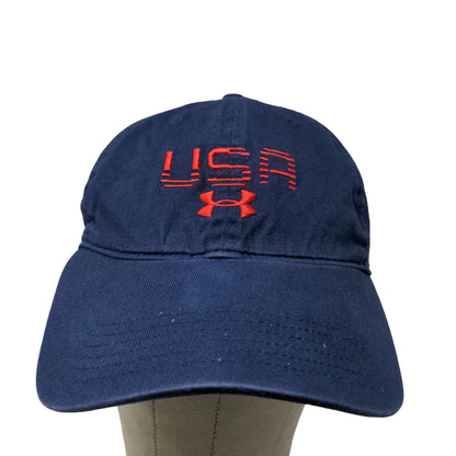 Under Armour Men's Slideback Hat Blue OSFA Embroidered USA Logo Patriotic