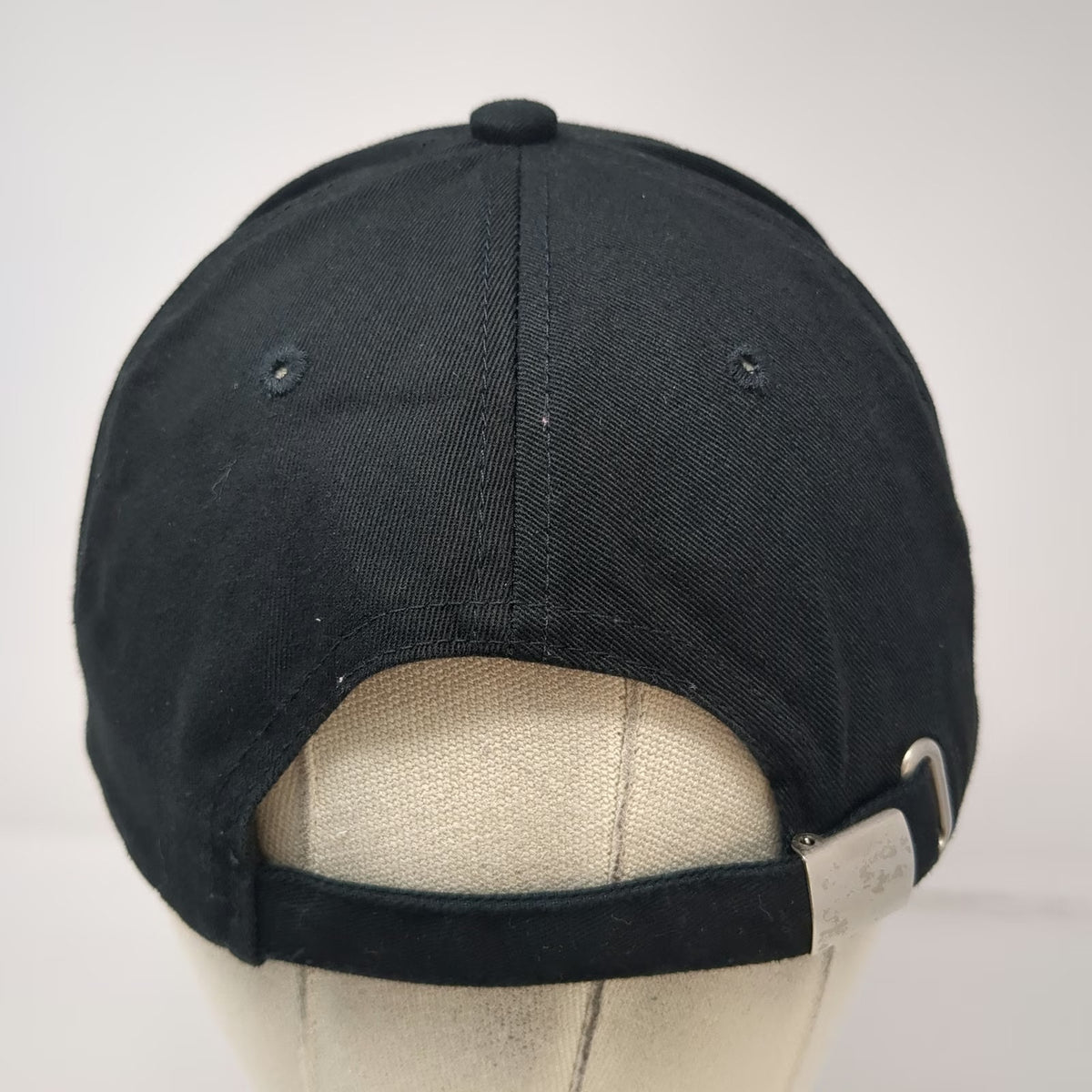 5 Panel Hat Black One Size STRANGERS Red Rubber Logo Slideback Closure Cap