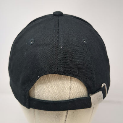 5 Panel Hat Black One Size STRANGERS Red Rubber Logo Slideback Closure Cap