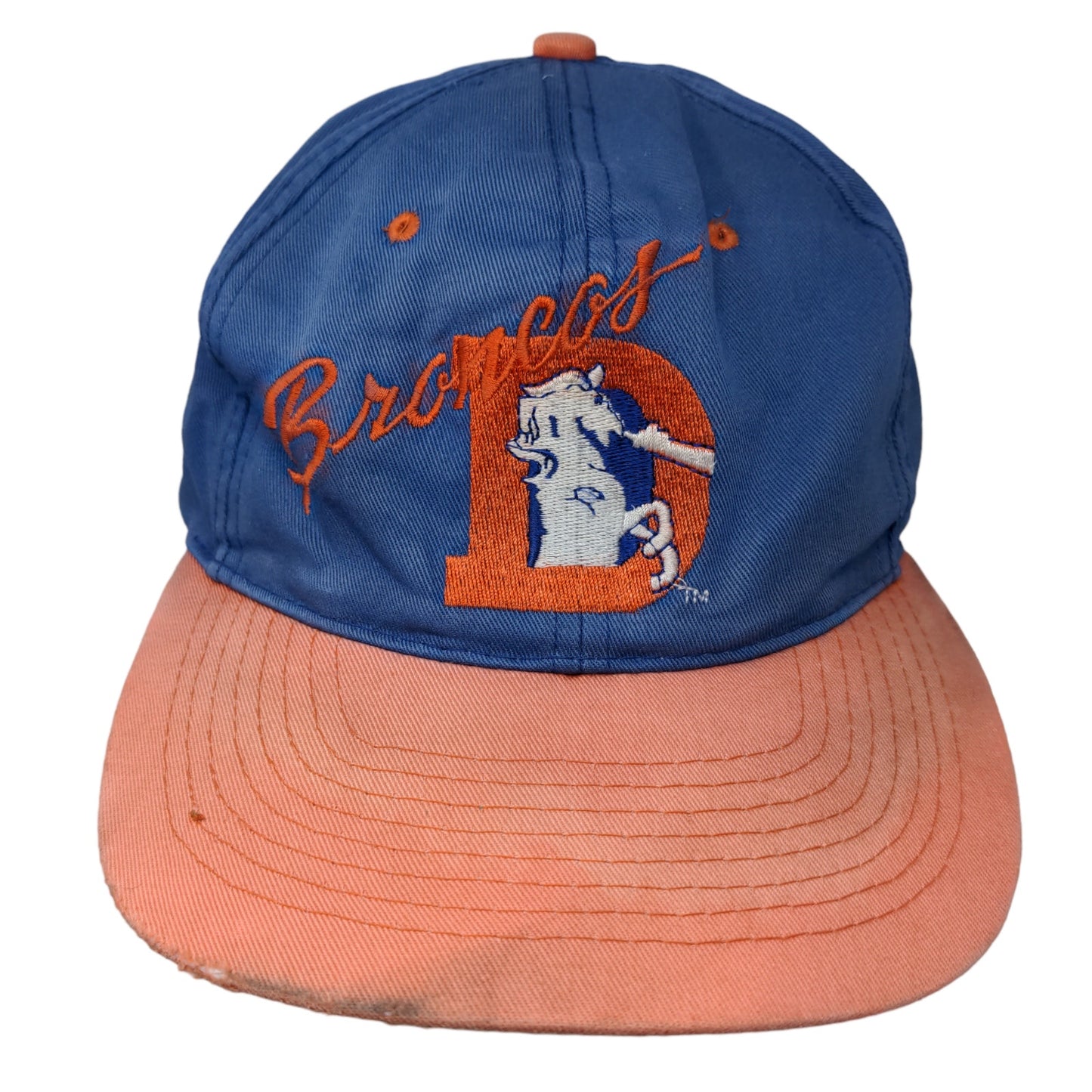 NFL Denver Broncos Men's Snapback Hat Blue Embroidered Logo Vintage