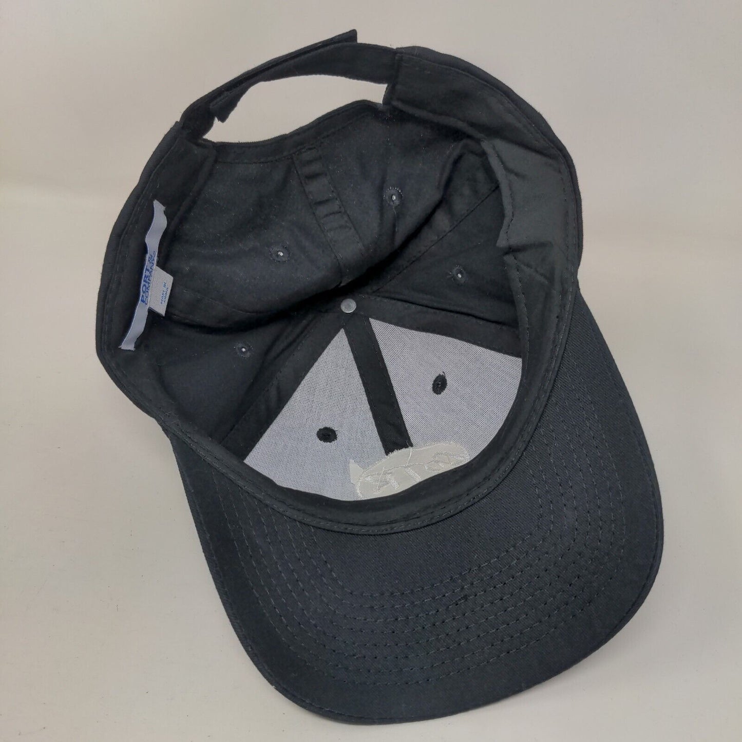 COTR Strapback Hat Black One Size Adjustable Embroidered 6 Panel Port & Company