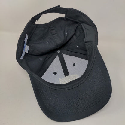 COTR Strapback Hat Black One Size Adjustable Embroidered 6 Panel Port & Company