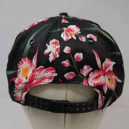 San Sun C.H. Dredge & Company Trucker Black Floral Rope Snapback Hat Vintage