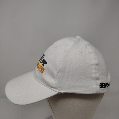BEHR Pro Strapback Hat White One Size Adjustable Embroidered Vented Holes