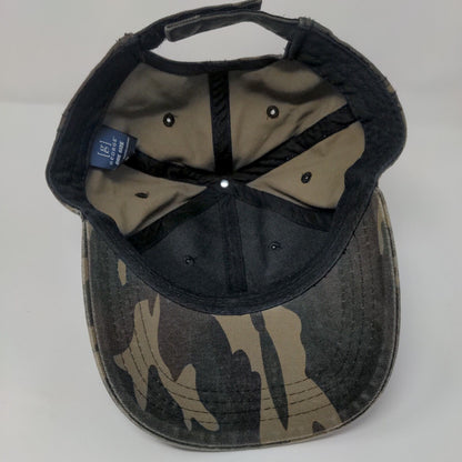 George Strapback Hat Camouflage OSFA Adjustable Vented Holes 6 Panel Blank