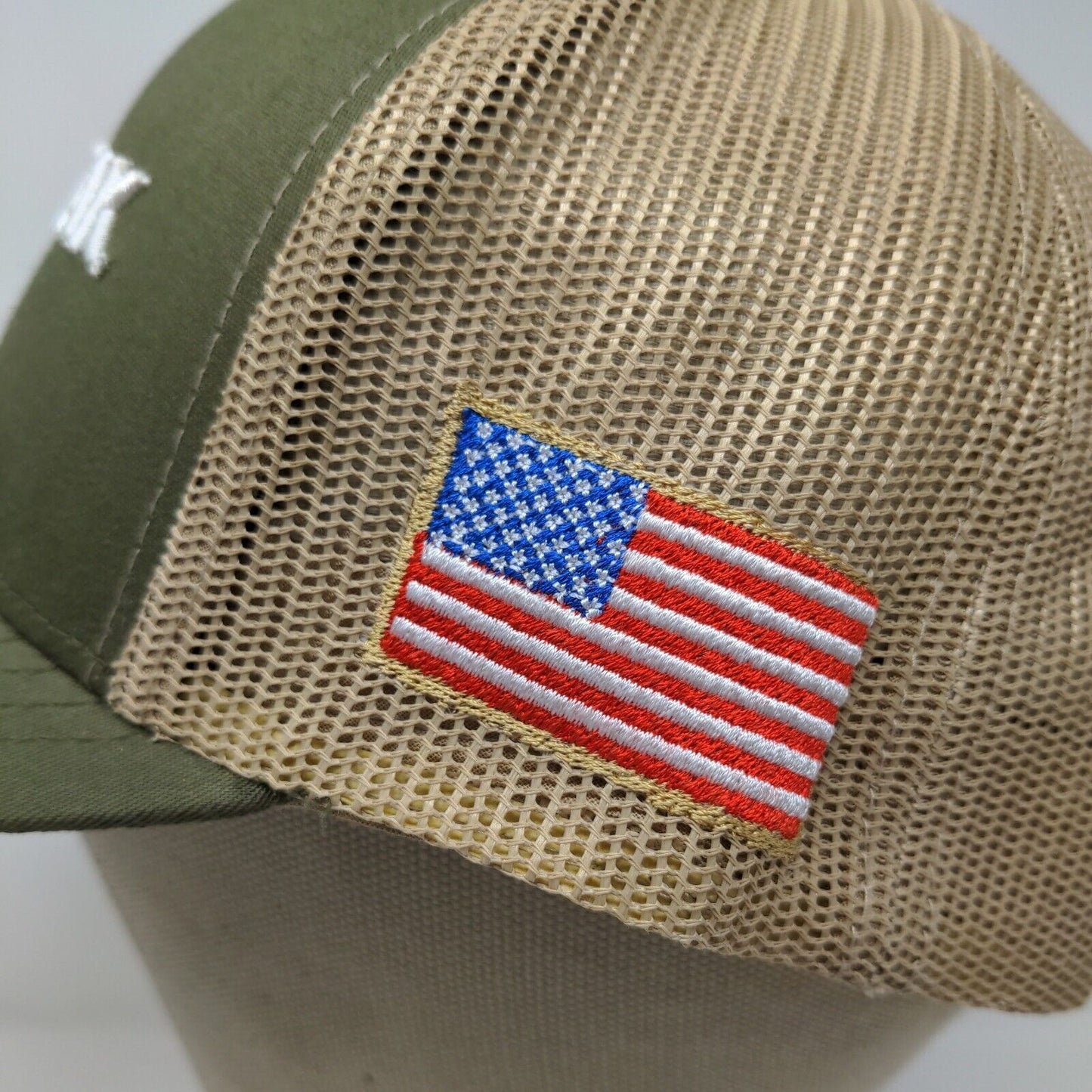 Yupoong Men's Snapback Mesh Back Hat Green Embroidered Logo EZ Stak