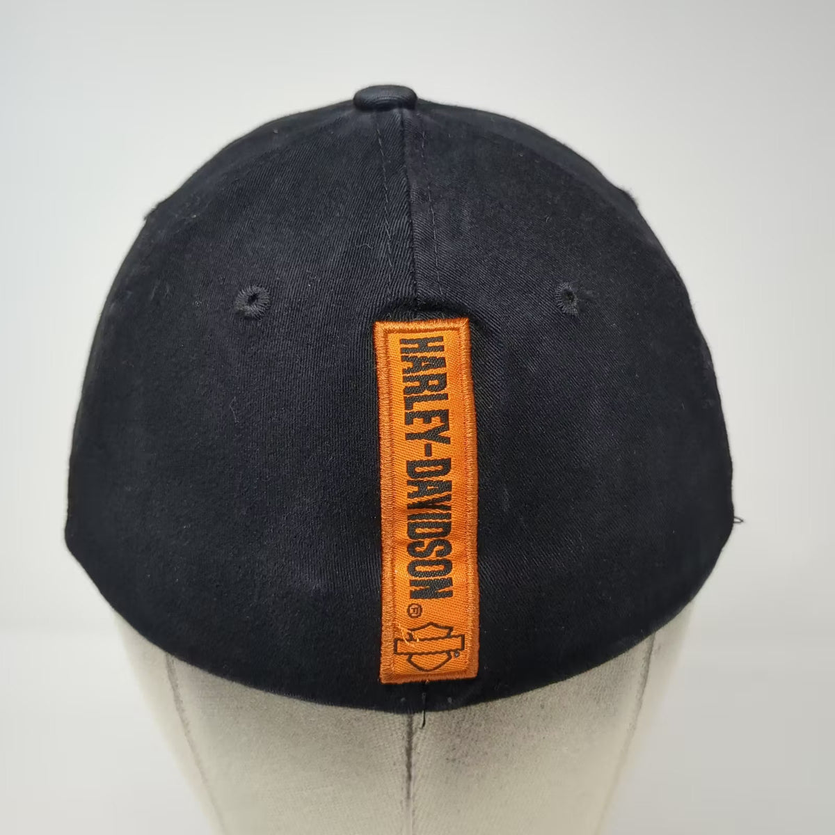 Harley-Davidson Las Vegas Nevada Embroidered Baseball Cap Black Orange SZ M Hat