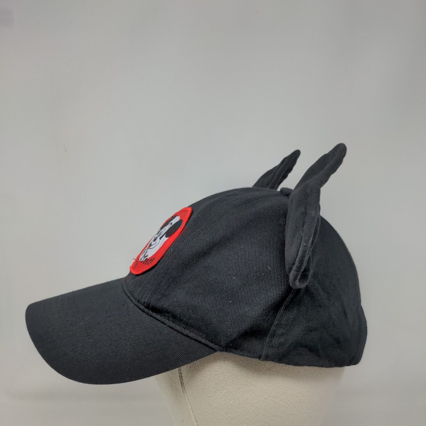 Mickey Mouse Ears Snapback Hat Black Adult Adjustable Patch Disney