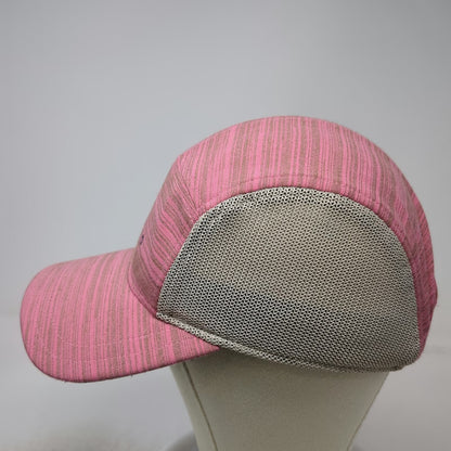 Pistil 5 Panel Pink One Size Mesh Back Strapback Hat Embroidered Logo