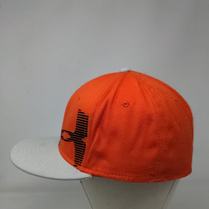 Under Armour Fitted Hat Orange L/XL Colorblock Embroidered Vent Holes