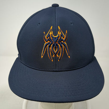 Spiderz Baseball Cap Blue S/M Embroidered Spider Cactus Stretch Fit Hat