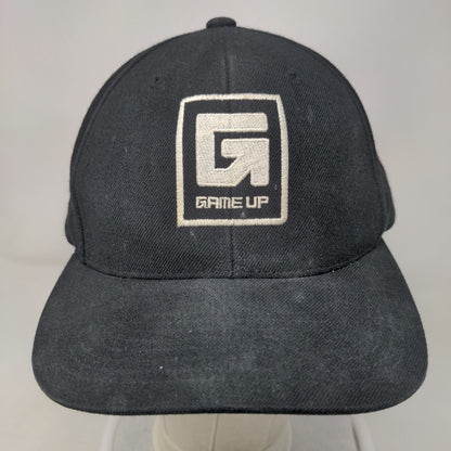 Game Up Snapback Hat Black OSFA Embroidered 6 Panel Sport-Tek