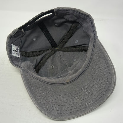 Calvin Klein Snapback Hat Gray One Size cK Logo Embroidered Washed Cotton Denim