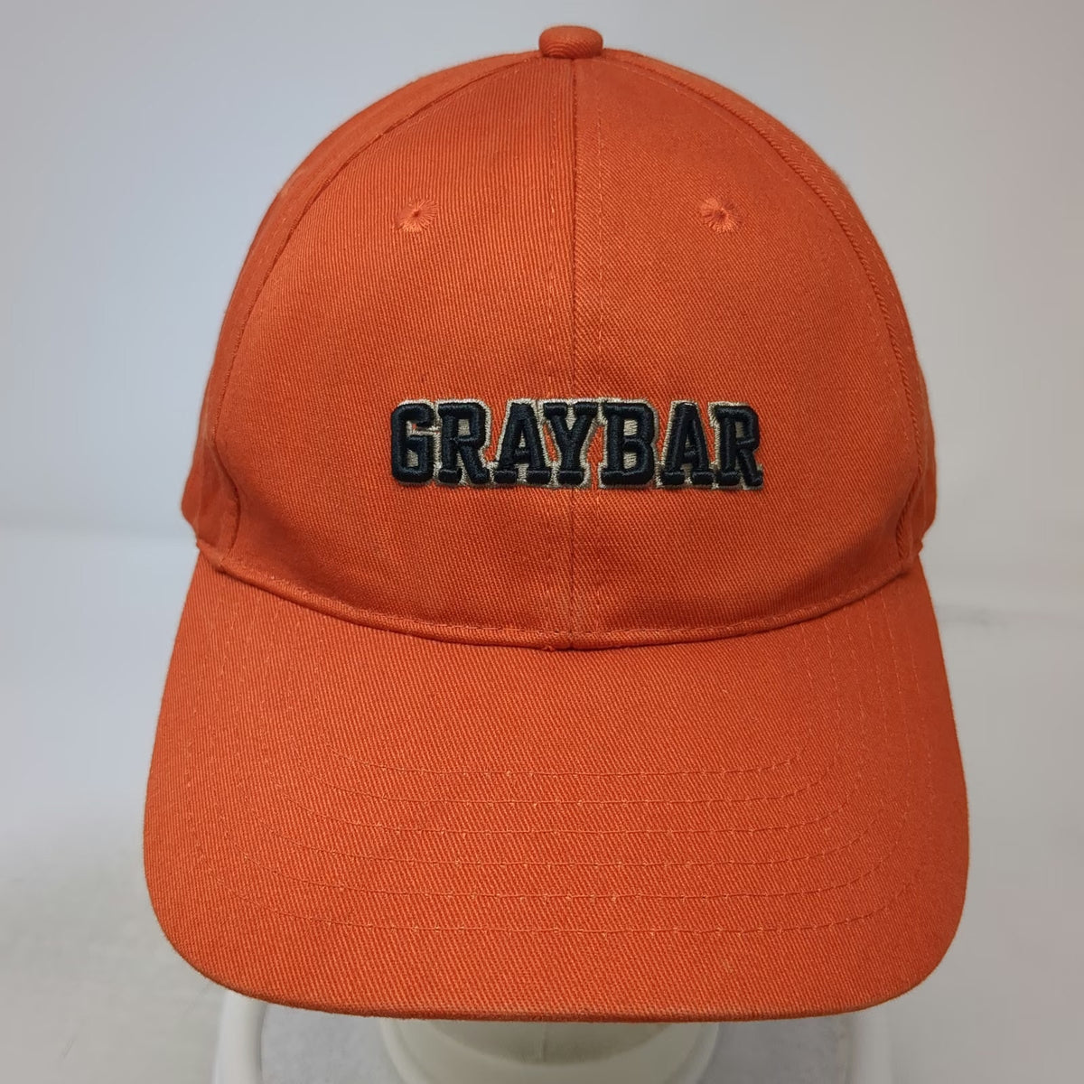 K-Products Graybar Baseball Cap Orange One Size Strapback Embroidered Logo Hat