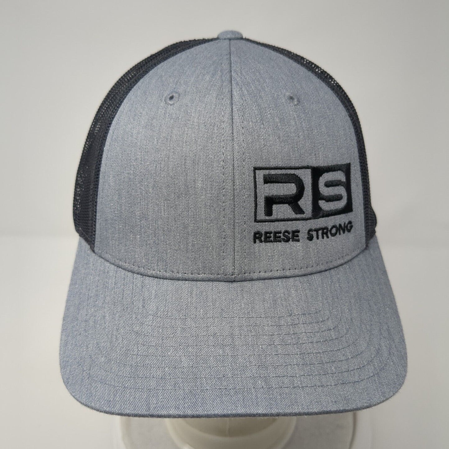Reese Strong Snapback Trucker Hat Gray M/L Mesh Back Richardson 6 Panel