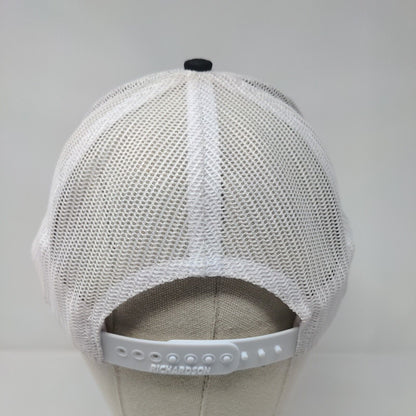 Richardson Snapback Trucker Hat Black One Size Adjustable Mesh Back 6 Panel