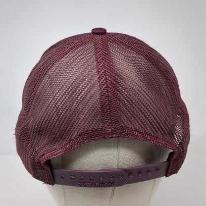Aae's Snapback 112 Trucker Hat Red One Size Adjustable Mesh Back Richardson