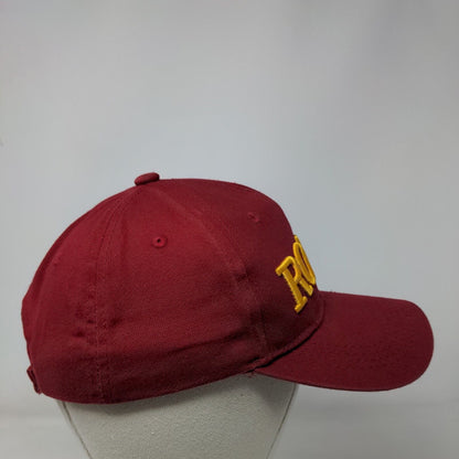 Roma 753 A.C Strapback Hat Red One Size Embroidered 6 Panel Italia